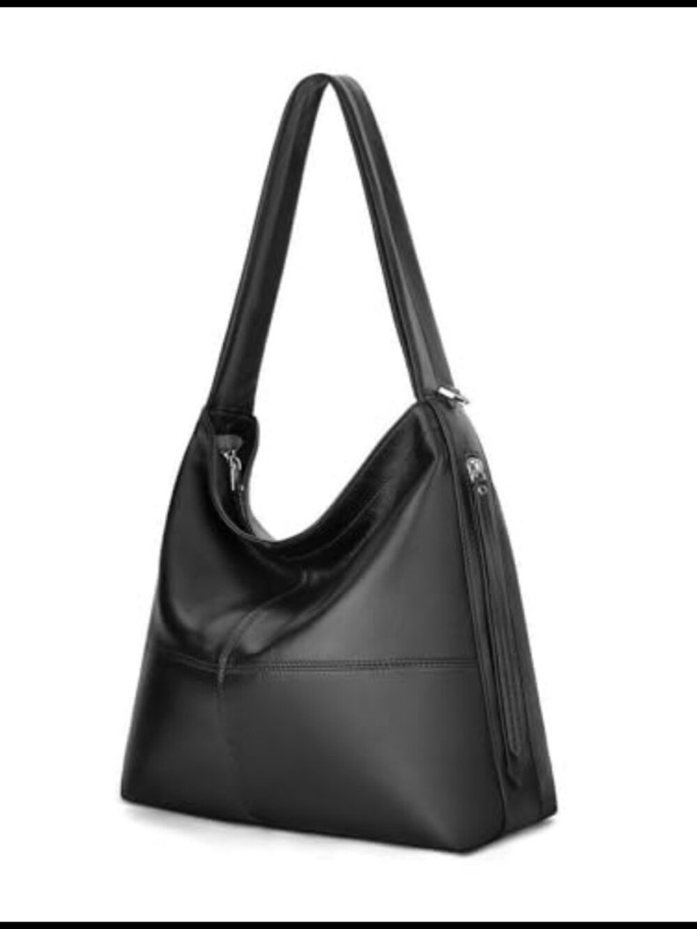 Genuine Leather Hobo Bag Crossbody Purse Work Tote with 2 Straps
